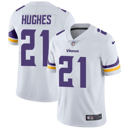Nike Vikings #21 Mike Hughes White Men's Stitched NFL Vapor Untouchable Limited Jersey - Click Image to Close